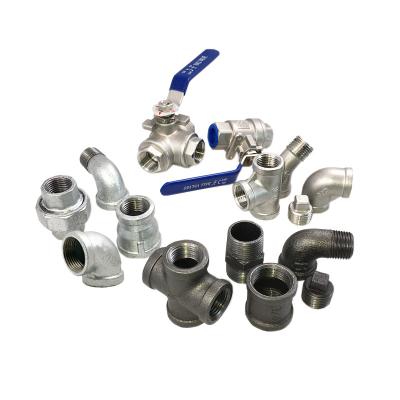 China Plumbing plumbing fittings pdf malleable iron gi pipe fittings elbow tee pipe connection threaded fittings names and pictures of fittings for sale