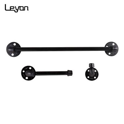 China Home Decoration Vintage Pipe Toilet Paper Holder/Industrial Furniture Coat Rack By Finish Malleable Plated Black Pipe Fittings for sale