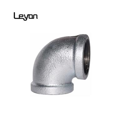 China 90 Degree Iron Standard Female Threaded Mech Galvanized Malleable Fittings DIN Steam Shower Hose Elbow Pipe Fittings Elbow Fittings for sale