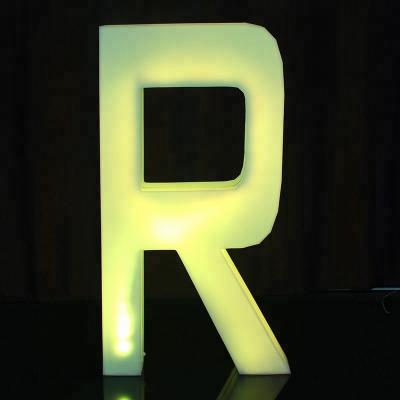 China Portable Iluminous LED Stand Handle Lamp Waterproof Decorative Alphabet Sign for sale