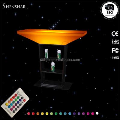 China Modern led tisch led light bar table, stainless steel bar table for sale