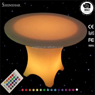 China Large portable led tisch LED AROUND plastic banquet event tables drinks table dining table for wedding for sale