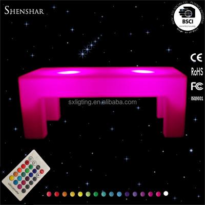 China Modern pink! tisch led coffee table led/color changed decoration multicolor light rechargeable light up coffee table for club for sale