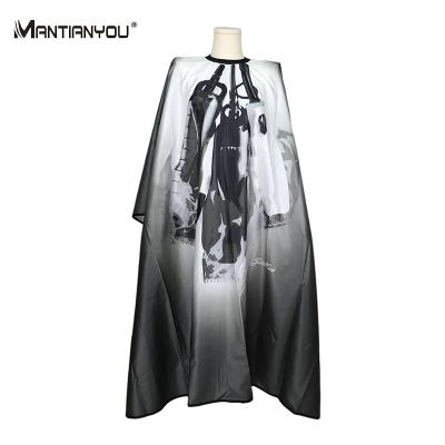 China Beauty Salon Barber Cape Custom Printed High Quality Polyester Hairdressing Cape Waterproof Hairdressing Cape for sale