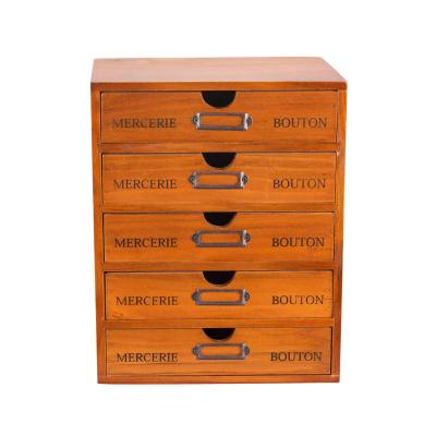 China Attractive Price Wood Wooden Factory Supply Organizer Storage Box With Desk Drawers for sale