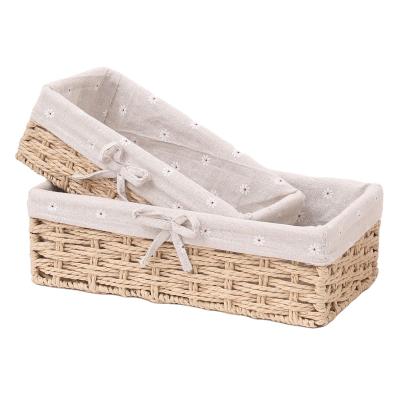 China None Selling New Type Good Handmade Paper Basket Rope Basket Weaving Handmade Paper Basket for sale