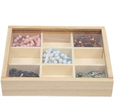 China Knick Wood Durable Solid Natural Talents Color Rectangle Pine Wood Craft Jewelry Box for sale