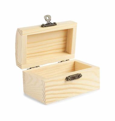 China Various widely used unfinished plain wooden factory sale jewelry keepsake wooden boxes with lids for sale