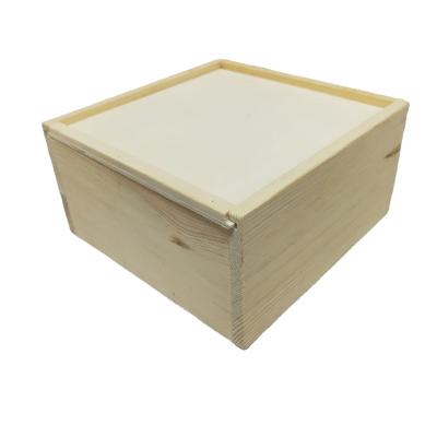 China Customizable Gift Box Factory Decoration Cake Stand Wooden Pie Storage Box Wholesale Direct Selling Natural Material for sale