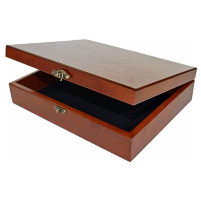 China Best Wholesale Custom Gift Package Wooden Treasure Case Small Red Wooden Box for sale