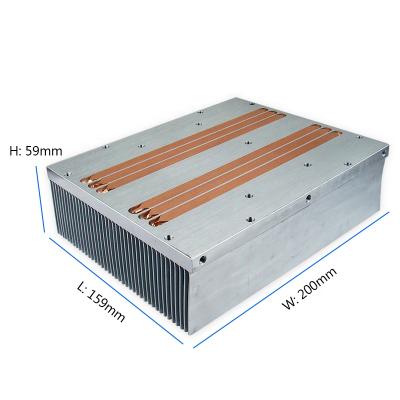 China Industry Hot Selling Heat Pipe And Skiving Fins 200mm Wide Aluminum Fins Radiator for sale