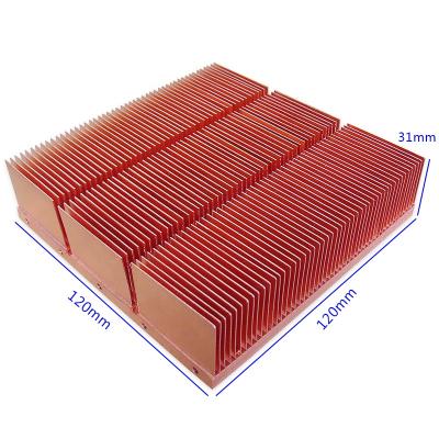 China China Custom Led CNC Machining 100-400mm Large Aluminum / Copper 500w Led Heatsink Shape for sale