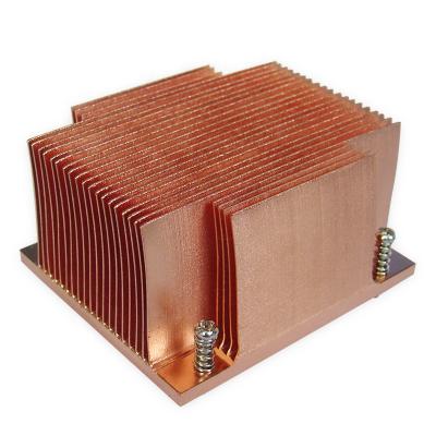 China FQY Industry Customized Cooling Industrial CPU Heatsink Industrial Computer Film LED Laser Chip Copper Heatsink for sale