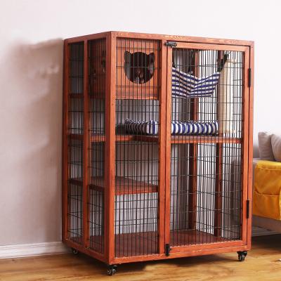 China Large Large Pet Cat Cage Outdoor Metal Supplier Display Cat Cage House Wooden Stainless Steel Wire Cheap Viable for sale