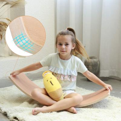 China XIHA Baby Balance Board Montessori Balance Board Eco-Friendly Wooden Curvy Wooden Fitness Balance Board for sale