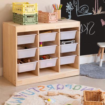 China XIHA Eco-Friendly Montessori Nursery Keeper Furniture Shelves Wooden Organizer Set Toys Baby Montessori Furniture Shelf Storage Cabinet for sale