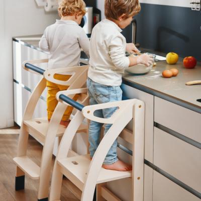 China (Size) XIHA Adjustable Folding Helper Tower Montessori Learning Tower Kitchen Step Stools Helper Tower for sale