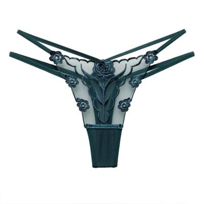 China Anti-Static Wholesale custom sustainable quick drying silk cotton material sexy ladies thong for sale