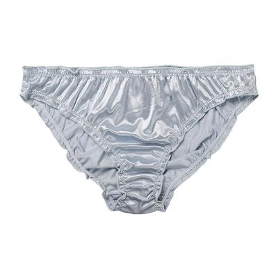 China Anti-Static Ladies shiny ice briefs satin sexy lingerie underwear wholesale for sale