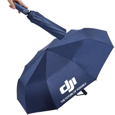 China American Style High quality printing logo 10 Ribs Strong Windproof automatic folding umbrella custom for sale