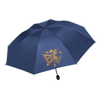 China American Style 24 Inch Manual Windproof umbrella  8 Ribs Three Fold Business gift umbrella for sale