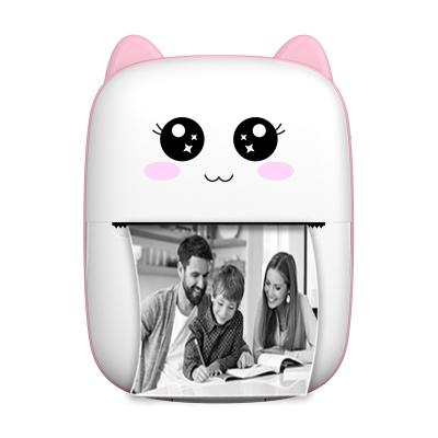 China Print Sticker Portable Thermal Printer Mini Cat Print Photo Pocket Thermal Label Printer 58mm Printing Wireless Bluetooth Android Ios Printers for sale