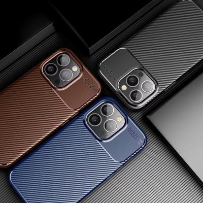 China Shockproof top seller slim carbon fibre Silicone phone case for iphone 13 12 11 pro max for sale