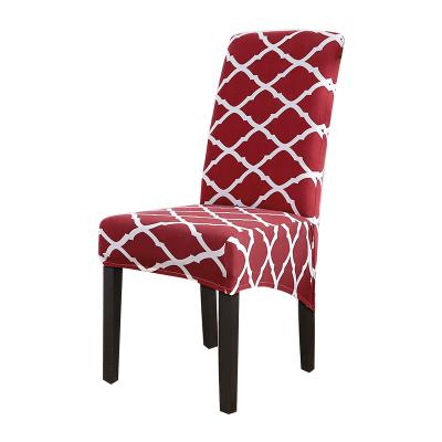 China Durable Printed Elastic Large Stretch Washable Chair Cover Suitable For Home Office Hotel Wedding Banquet for sale