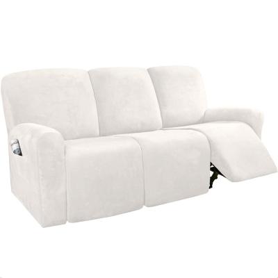 China New Design Elastic Breathable Stretch Comfort Luxury Velvet 1 2 3 Seat Recliner Covers Couches Elastic Cover Sofa Cover for sale