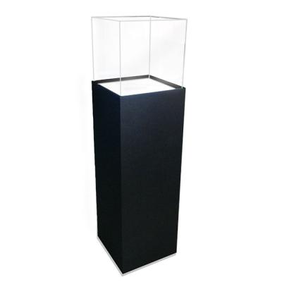 China Large Museum Acrylic Eco - Friendly Exhibition Pedestal Enclosed LED Display Case With LED Illumination for sale