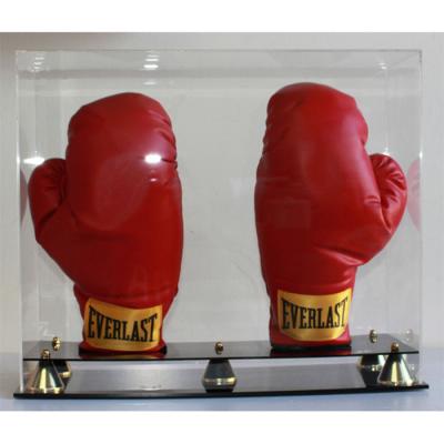 China Durable Double Boxing Glove Showcase Rack Showcase Display Stands For Gloves for sale