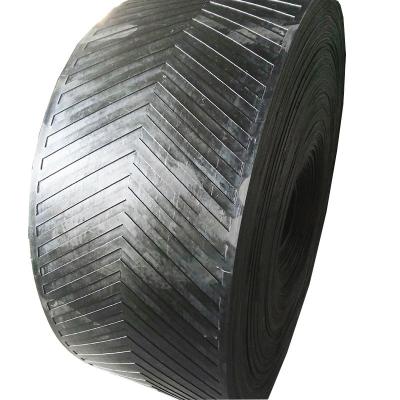 China Construction Works Energy Patterned Herringbone Rubber Conveyor Belt For Mine Conveyor for sale