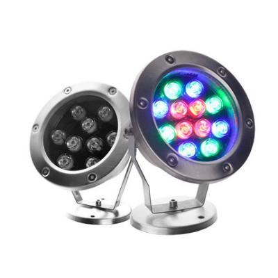 China Residential 304stainless steel DMX512 rgb/RGBW 3w6w9w12w15w36W/18W DC12V/24V waterproof IP68 led underwater spot light for sale