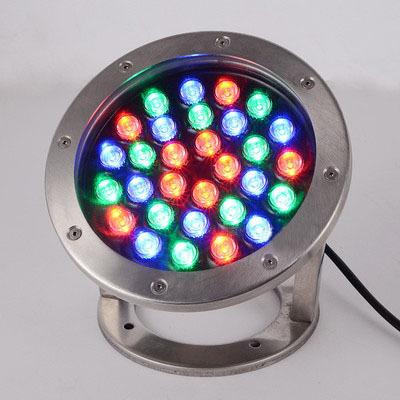 China 304SS Hotel Swimming Pool 12v 24V AC DC RGB Remote Control Waterproof Fountain Lighting 36W Led Underwater Outdoor Lamp for sale