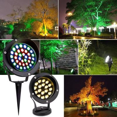 China IP66 LANDSCAPE Colors RGB LED Garden Tree Flood Light Outdoor High Lumen Most Powerful Projection Landscape light3W6W 9W12W15W18W24W36W50W for sale