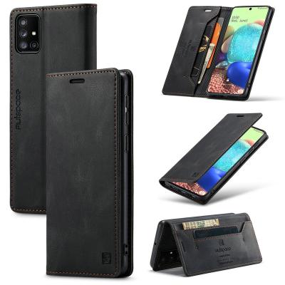 China Retro Soft PU Leather 2021 New For Samsung S21 A71 A 71 A70s Case RFID Mobile Phones Ultra Slim Genuine Leather Case For Huawei PSmart 2021 for sale