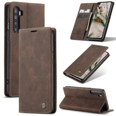 China Retro Original CaseMe PU Leather Case For Oneplus Nord 7 8 9 6 5 Flip Case Leather Wallet Case For One Plus Nord 5t 7t 8t TPU Back Cover for sale