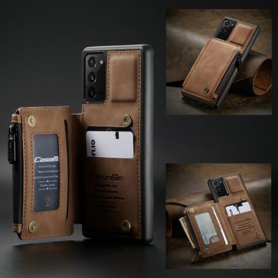 China Wallet Case For Samsung Note 20 Case CaseMe Back Case For VIVO X50 Pro Stand 5G High Quality Cover For IQOO Neo 3 Zipper Flip Case For Samsung Note 20 Wallet Cover for sale