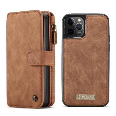 China Wallet Leather For iPhone 12 Pro CaseMe Retro Flip Case For iPhone 13 Pro Max New 5G Cell Phone Accessories For iPhone 12 Pro Max Handmade Carrying Wallet Case for sale