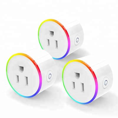 China Adjustable Colorful Night Light RGB LED Signage Smart RGB Plug Wifi Enable US Smart Wireless Plug WiFi Socket App Control APP Control Google Alexa Google Home for sale