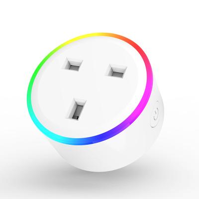 China UK Alexa Smart Plug 100-240V 13A Rated Outlet Wireless Timer Socket RGB Outlet Tuya Life App WiFi Common Type UK C Smart Plug for sale