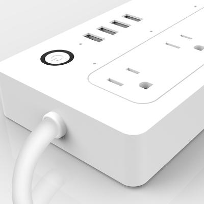 China USB ports wifi USB charger socket multi-outlet switch outlet smart charging work with App Alexa Echo Google IFTTT USA type b Tuya for sale