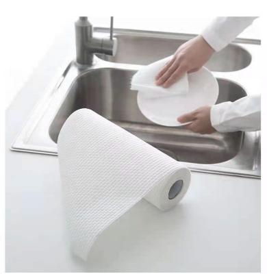 China Viable Disposable Disposable Household Cleaning Cloth Kitchen Wood Pulp Nonwoven Roll Lazy Cloth Towel for sale