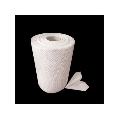 China Hot-selling Water Absorption 80% Wood Pulp 20% PP Spunlace Wet Rolls Material Nonwoven Fabric For Wet Wipes Making for sale