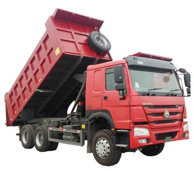 China Chinese Diesel Refurbishment 371HP HOWO Dump Truck Export Trade Cars Power Red Used Tires 10 > 8L for sale