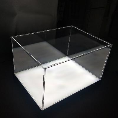 China Eco - Friendly Custom Sizes Large Or Small Led Shadow Case Led Makeup Box Led Light Jewelry Box With Factory Made Colored Lights for sale