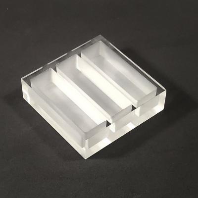 China Eco-friendly Custom Frosted Acrylic Name Card Display Counter Stationery Organizers Showcase for sale