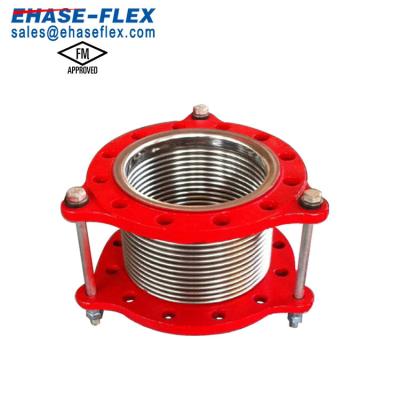 China Gas Oil Water Vapor Petro Chemical FM Approved 316 Stainless Steel Flexible Metal Joint With Flange End for sale