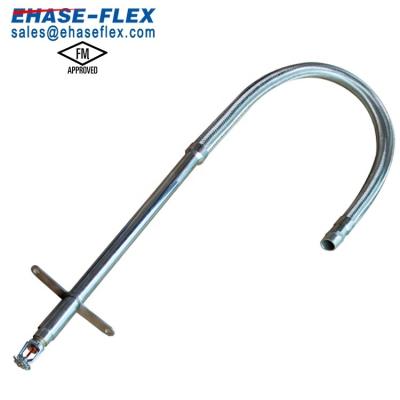 China Flexible Sprinkler Hose For Connecting Sprinkler Head In Clean Room FM Approved Stainless Steel Fire Bellows Fire Drop Sprinkler Hose for sale