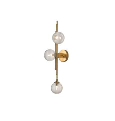 China Modern E26 Modern Decorative Mounted Wall Lamp 3 Lights Glass Ball Bathroom Vanity Light Sconce Indoor Fixtures for sale